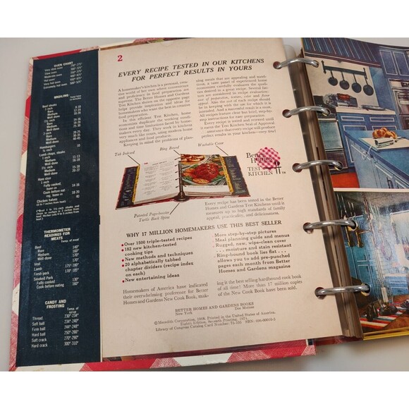 VTG 1974 Better Homes And Gardens New Cookbook 5-Ring Binder-7th Printing - Picture 11 of 12